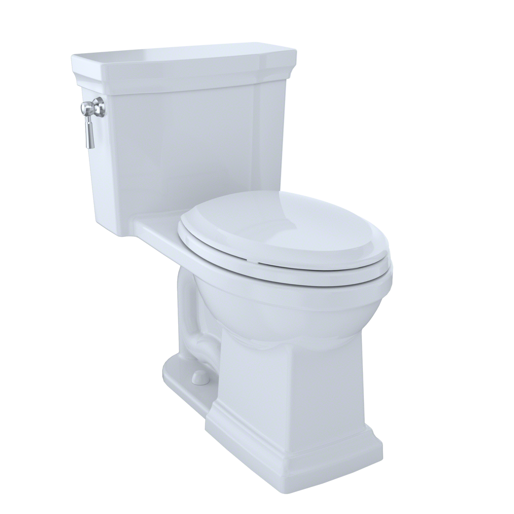 TOTO MS814224CEFRG#01 Promenade Ii One-Piece Elongated 1.28 Gpf Universal Height Toilet With Cefiontect And Right-Hand Trip Lever - Cotton White