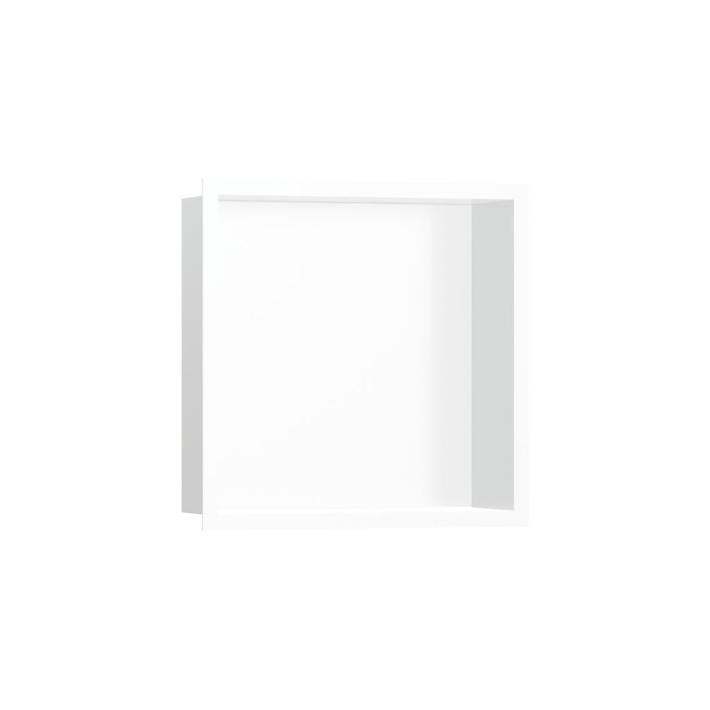 HANSGROHE 56099700 XtraStoris Individual Wall Niche Matte White with Design Frame 12"x 12"x 4" - Matte White