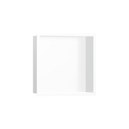 HANSGROHE 56099700 XtraStoris Individual Wall Niche Matte White with Design Frame 12"x 12"x 4" - Matte White