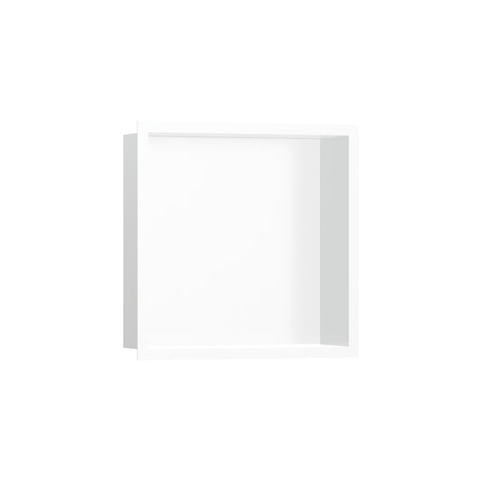 HANSGROHE 56099700 XtraStoris Individual Wall Niche Matte White with Design Frame 12"x 12"x 4" - Matte White