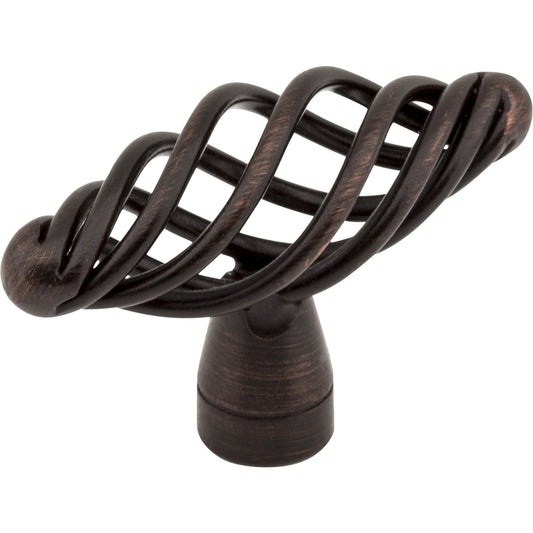 JEFFREY ALEXANDER I350-DBAC Zurich 2" Length Birdcage Knob , Brushed Oil Rubbed Bronze