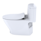 TOTO MS642234CEFG#01 Nexus One-Piece Elongated 1.28 GPF Universal Height Toilet with CEFIONTECT and SS234 SoftClose Seat , Cotton White