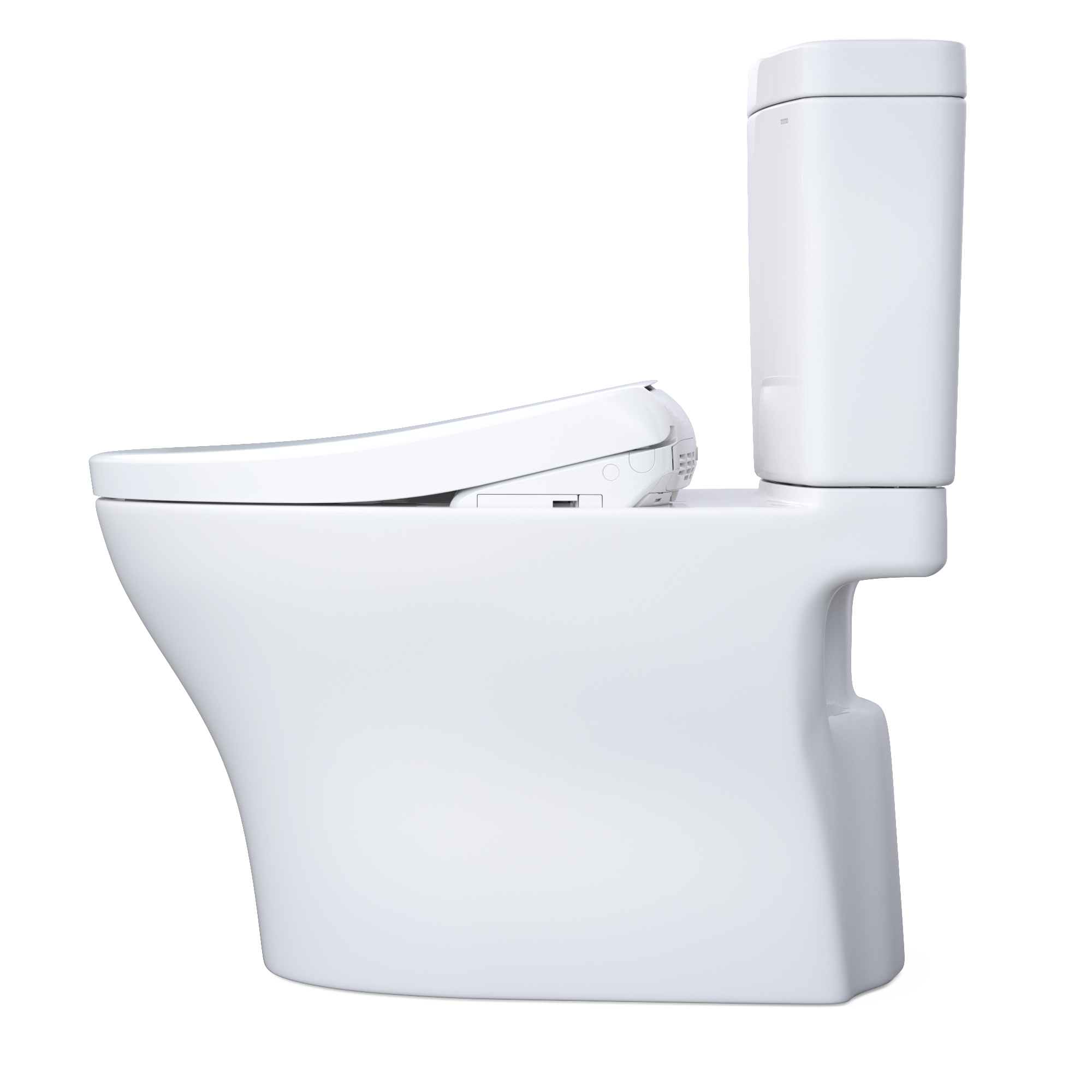 TOTO MW4464736CEMFGN#01 Washlet+ Aquia Iv Two-Piece Elongated Dual Flush 1.28 And 0.9 Gpf Toilet With S7A Contemporary Bidet Seat - Cotton White
