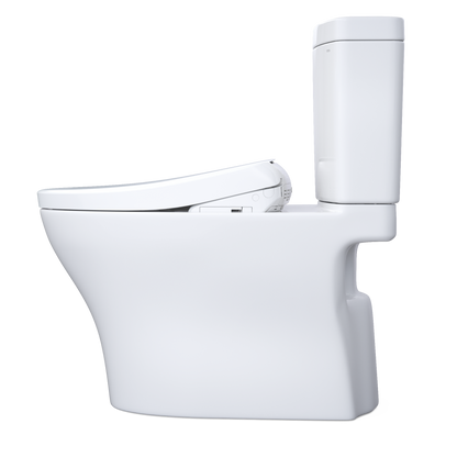TOTO MW4464726CEMFGNA#01 Washlet+ Aquia Iv Two-Piece Elongated Dual Flush 1.28 And 0.9 Gpf Toilet With Auto Flush S7 Contemporary Bidet Seat - Cotton White