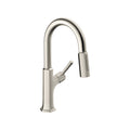 HANSGROHE 04853800 Locarno Prep Kitchen Faucet, 2-Spray Pull-Down, 1.75 GPM - Stainless Steel Optic
