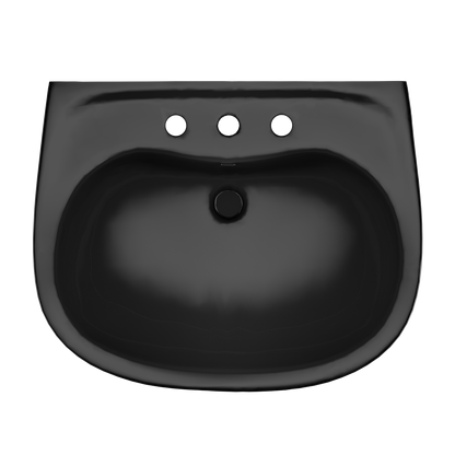 TOTO LHT242.8#51 Prominence Oval Wall-Mount Bathroom Sink And Shroud For 8 Inch Center Faucets - Ebony