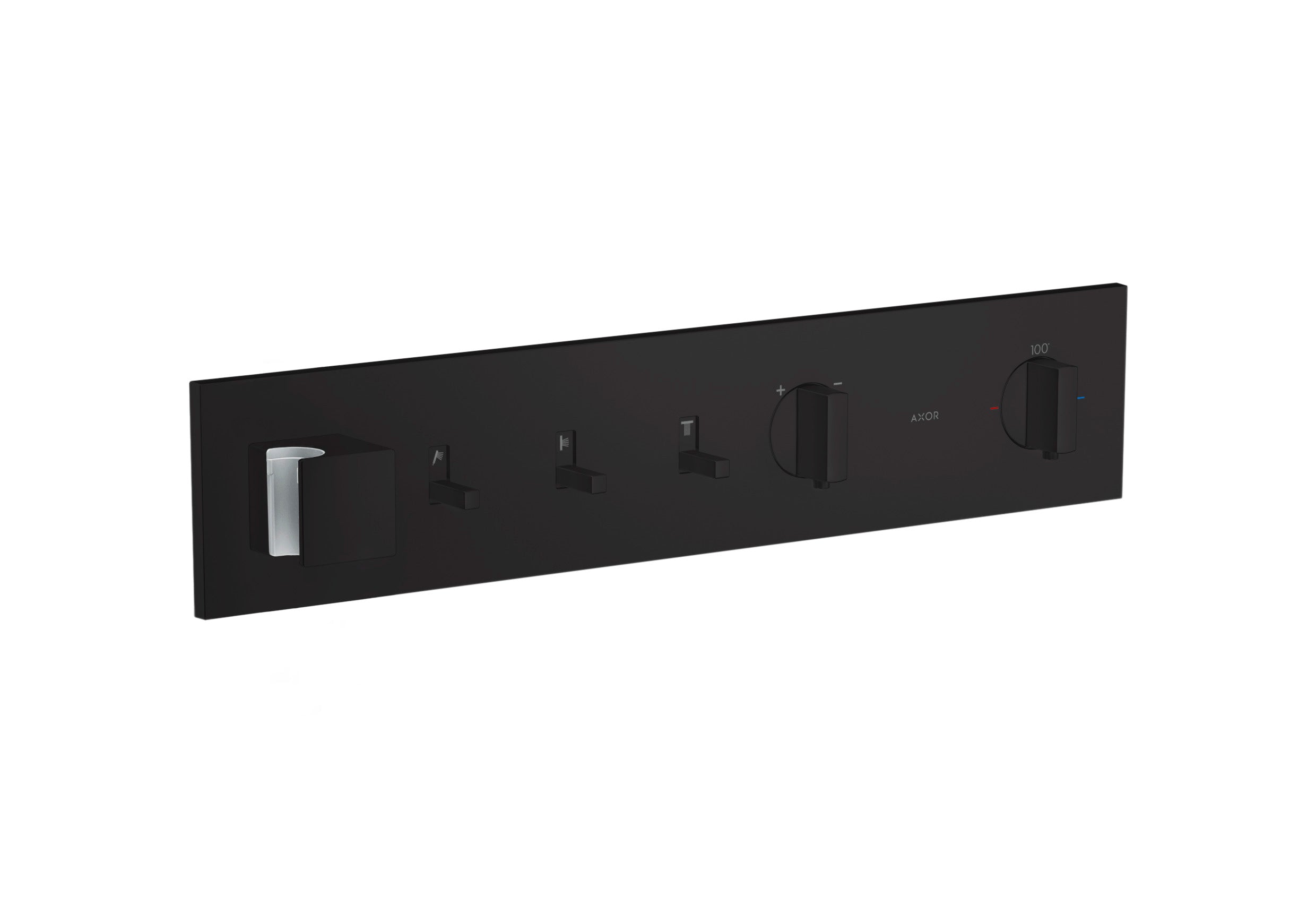 AXOR 12572671 ShowerComposition Thermostatic Module Trim for 3 Functions - Matte Black
