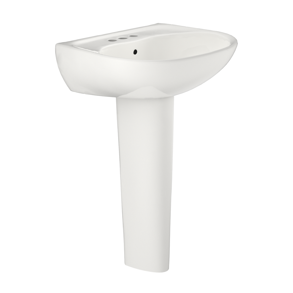 TOTO LPT241.4G#11 Supreme Oval Basin Pedestal Bathroom Sink With Cefiontect For 4 Inch Center Faucets - Colonial White