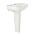 TOTO LPT241.4G#11 Supreme Oval Basin Pedestal Bathroom Sink With Cefiontect For 4 Inch Center Faucets - Colonial White