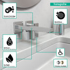 HANSGROHE 32526001 Metropol Wall-Mounted Single-Handle Faucet Trim with Lever Handle, 1.2 GPM - Chrome