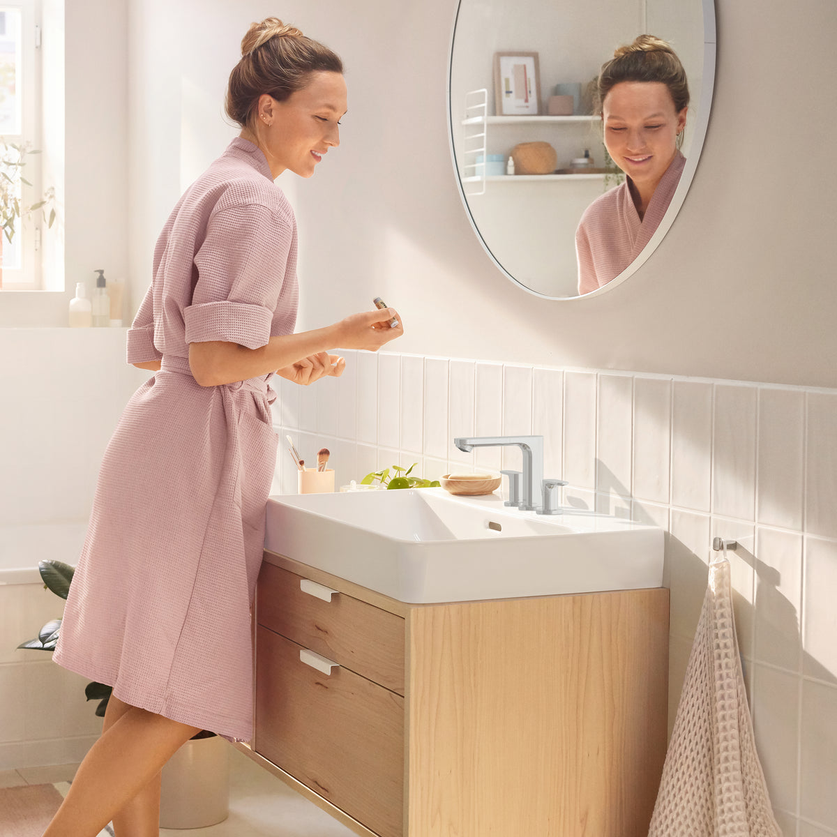 HANSGROHE 72530001 Rebris S Widespread Faucet 110 with Pop-Up Drain, 1.2 GPM - Chrome