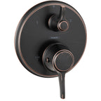 HANSGROHE 15753921 Ecostat Classic Thermostatic Trim with Volume Control and Diverter, Round - Rubbed Bronze