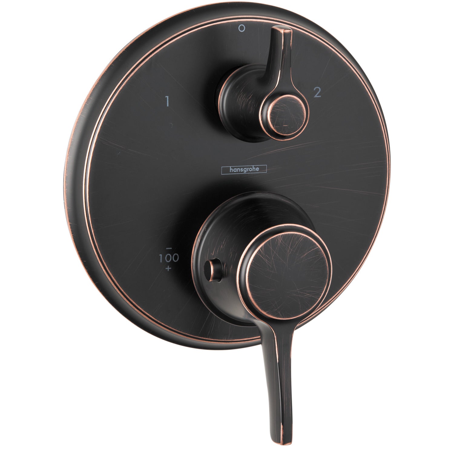 HANSGROHE 15753921 Ecostat Classic Thermostatic Trim with Volume Control and Diverter, Round - Rubbed Bronze