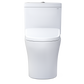 TOTO MW4464736CEMFGNA#01 WASHLET+ Aquia IV Two-Piece Elongated Dual Flush 1.28 and 0.9 GPF Toilet with Auto Flush S7A Contemporary Bidet Seat , Cotton White