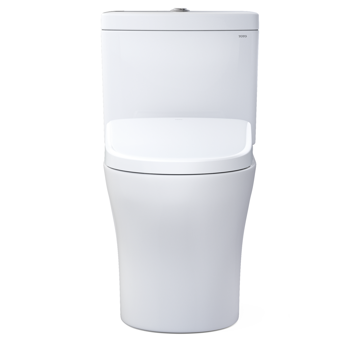 TOTO MW4464726CEMGN#01 Washlet+ Aquia Iv Two-Piece Elongated Dual Flush 1.28 And 0.9 Gpf Toilet And Contemporary Washlet S7 Contemporary Bidet Seat - Cotton White