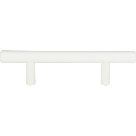 ATLAS A837-WG Skinny Linea 3" Center to Center Bar Pull , High White Gloss