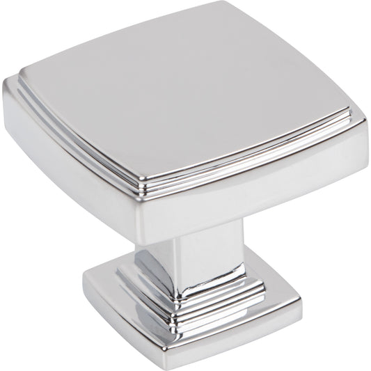 JEFFREY ALEXANDER 141PC Renzo 1-1/4" Diameter Square Knob - Polished Chrome