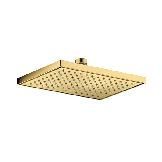 AXOR ShowerSolutions Showerhead Square 245/185 1-Jet, 1.75 GPM in Polished Gold Optic