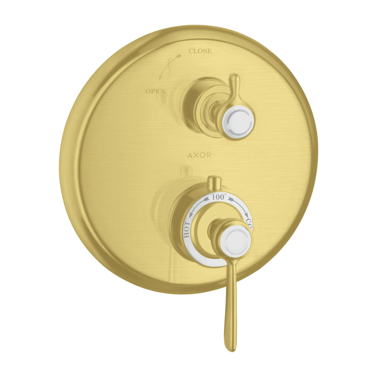AXOR 16801251 Montreux Thermostatic Trim with Volume Control - Brushed Gold Optic