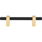 JEFFREY ALEXANDER 478-96MBBG Larkin 2 96 mm Center-to-Center Bar Pull - Matte Black w/Brushed Gold