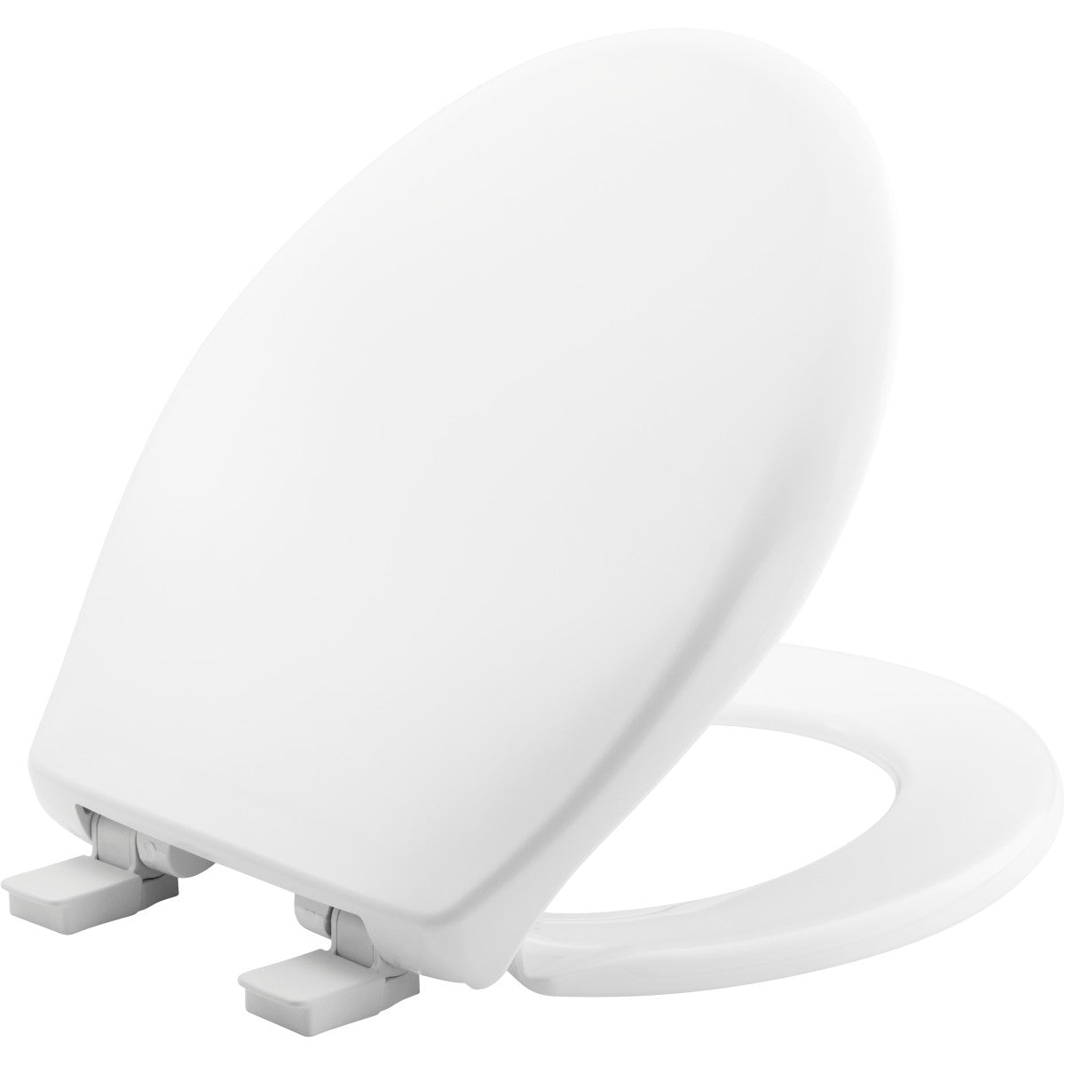 Bemis Affinity Round Plastic Toilet Seat in White with STA-TITE Seat Fastening System, Easy•Clean, Whisper•Close, Precision Seat Fit Adjustable Hinge and Super Grip Bumpers