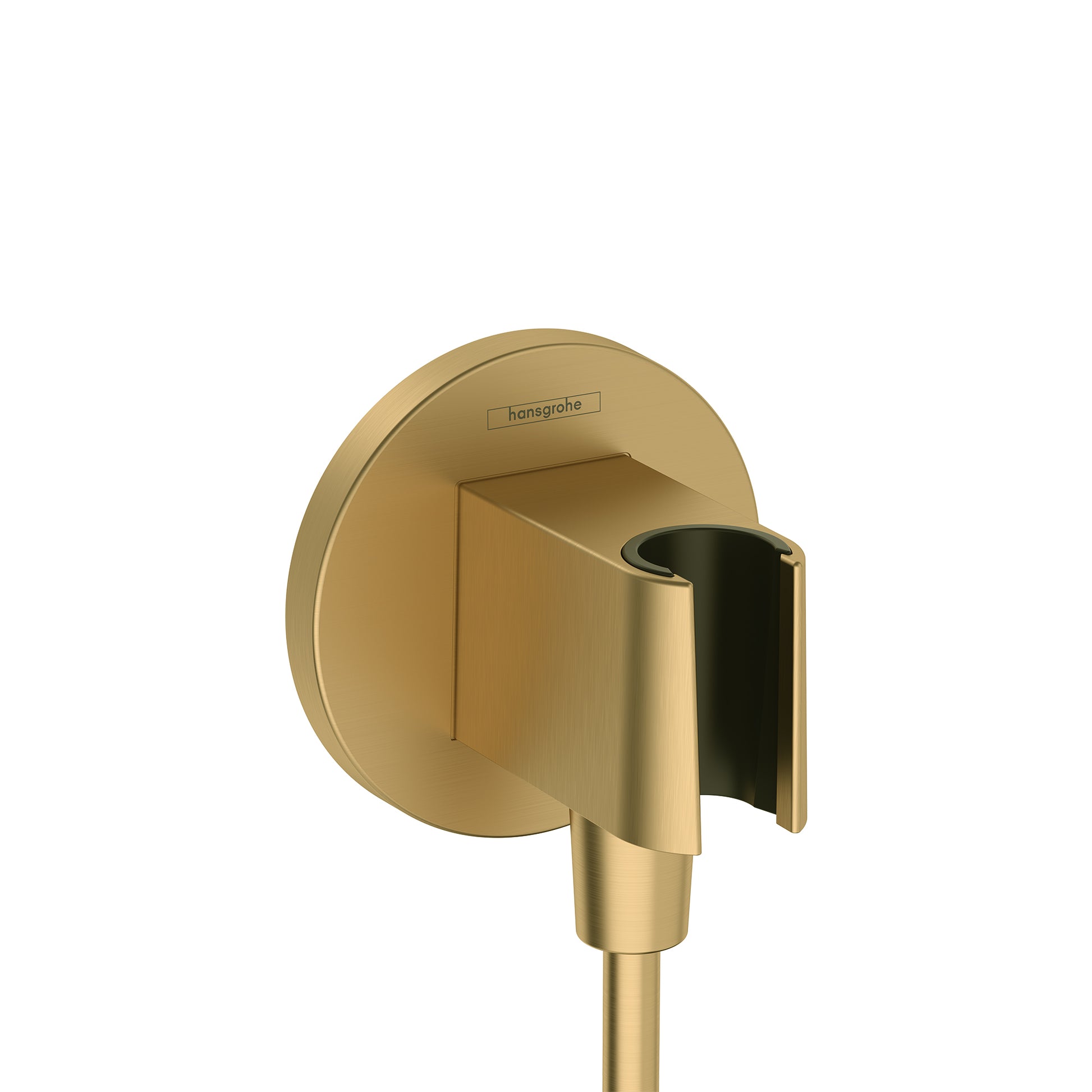 HANSGROHE 26888251 FixFit S Wall Outlet with Handshower Holder in Brushed Gold Optic