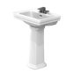 TOTO LPT532.4N#01 Promenade 24" x 19-1/4" Rectangular Pedestal Bathroom Sink for 4 inch Center Faucets , Cotton White