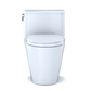 TOTO MS642124CEFG#01 Nexus One-Piece Elongated 1.28 GPF Universal Height Toilet with CEFIONTECT and SS124 SoftClose Seat , Cotton White