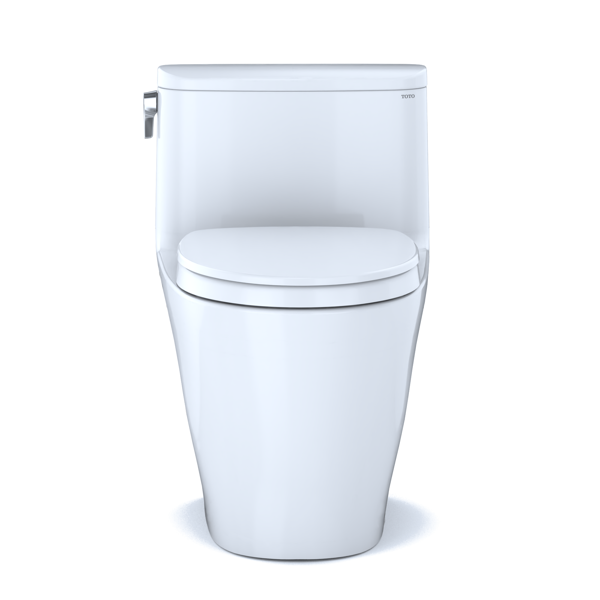 TOTO MS642124CUFG#01 Nexus 1G One-Piece Elongated 1.0 Gpf Universal Height Toilet With Cefiontect And Ss124 Softclose Seat - Cotton White