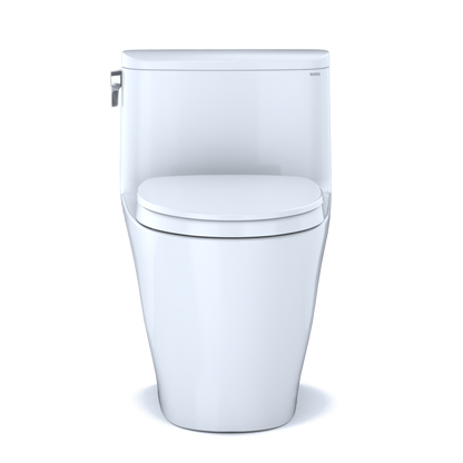 TOTO MS642124CEFG#01 Nexus One-Piece Elongated 1.28 Gpf Universal Height Toilet With Cefiontect And Ss124 Softclose Seat - Cotton White