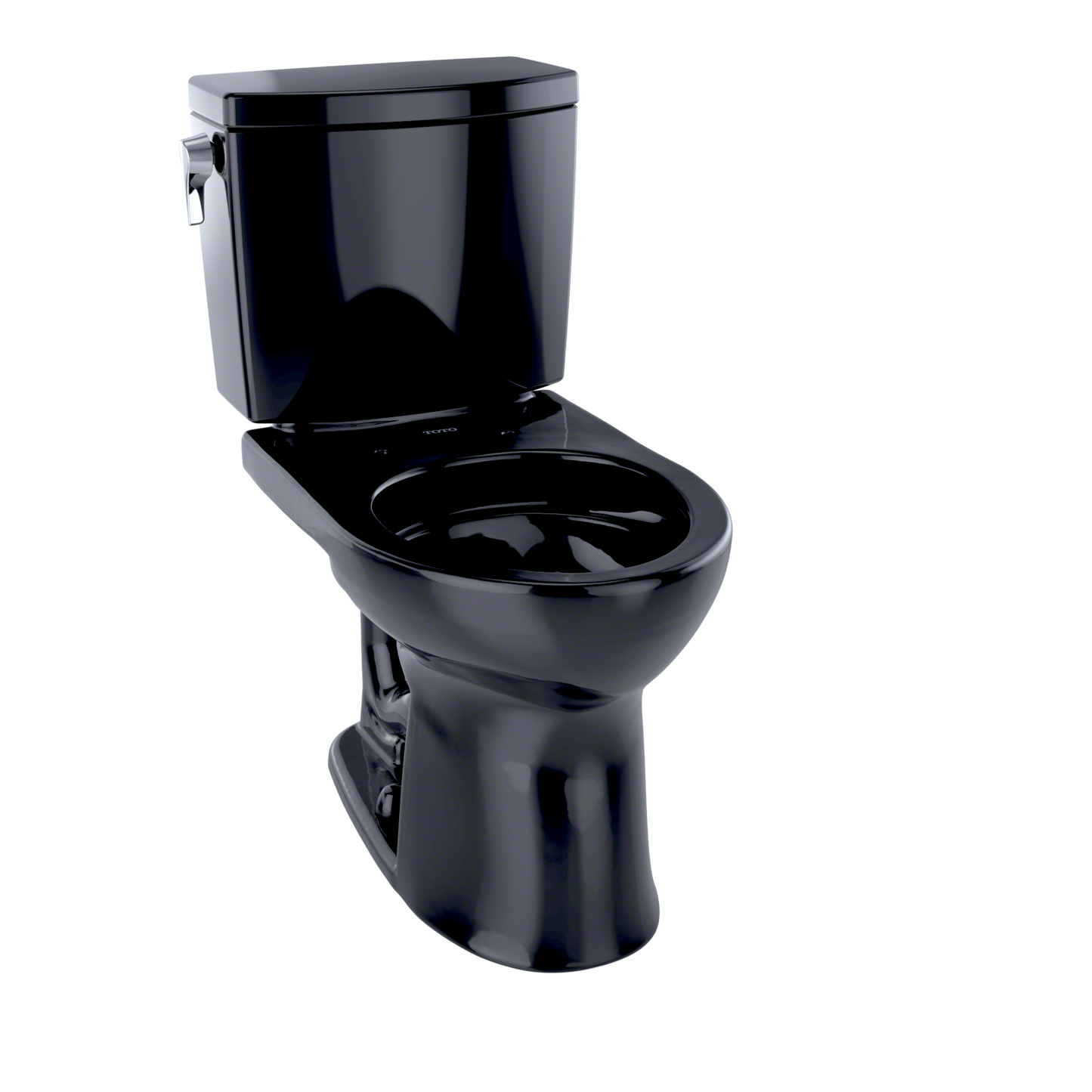 TOTO CST453CUF#51 Drake II 1G Two-Piece Round 1.0 GPF Universal Height Toilet , Ebony