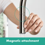 HANSGROHE 72801801 Talis N HighArc Kitchen Faucet, O-Style 2-Spray Pull-Down with sBox, 1.75 GPM - Stainless Steel Optic