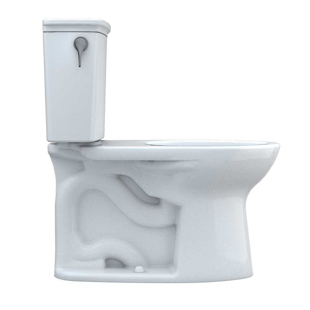 TOTO CST786CEFG#01 Drake Transitional Two-Piece Elongated 1.28 Gpf Universal Height Tornado Flush Toilet With Cefiontect - Cotton White