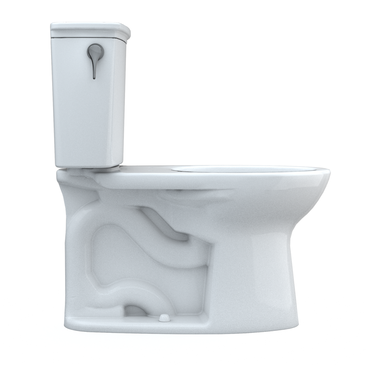 TOTO CST786CEFG#01 Drake Transitional Two-Piece Elongated 1.28 Gpf Universal Height Tornado Flush Toilet With Cefiontect - Cotton White