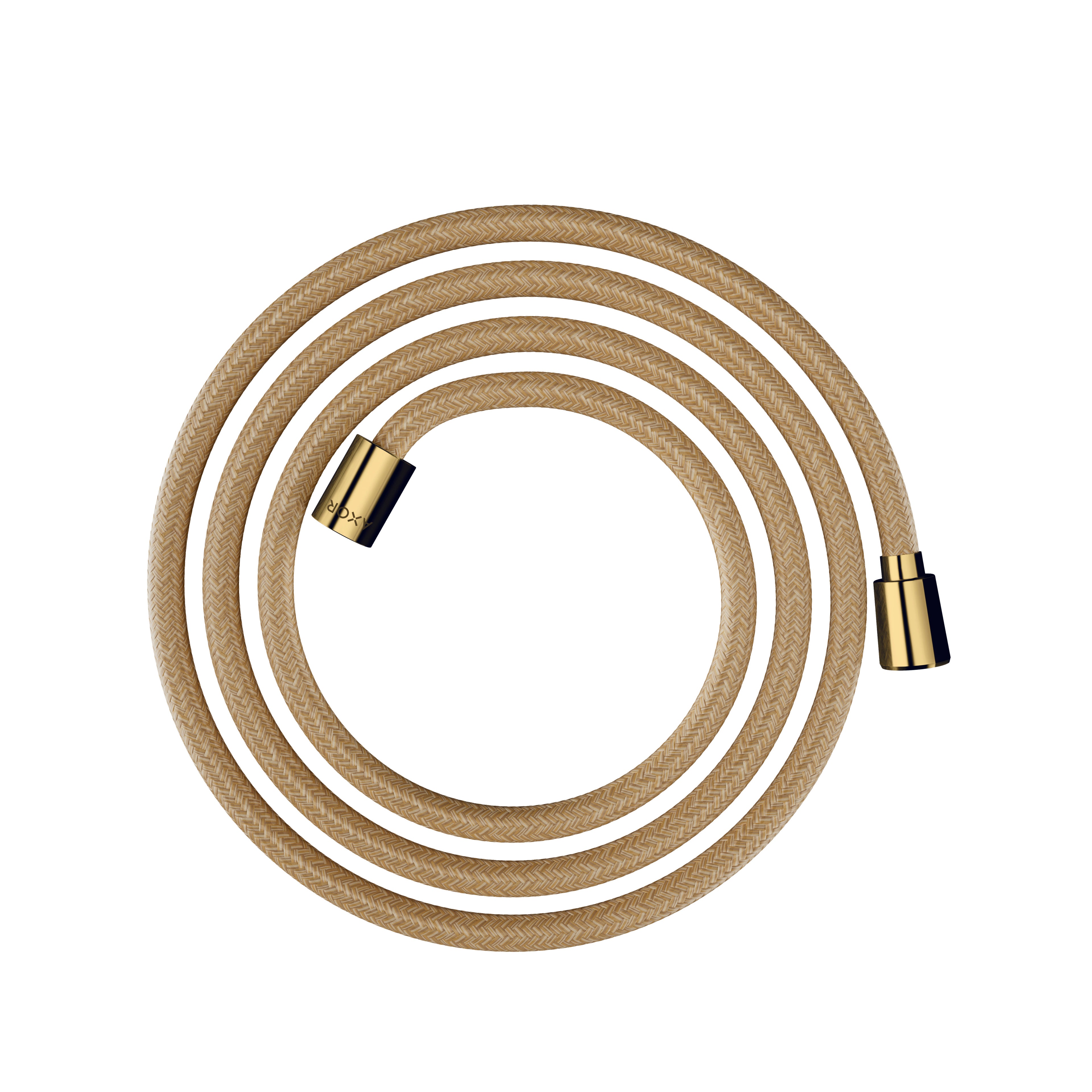 AXOR 28290990 Shower Solutions Textile Hose with Cylindrical and Conical Nut, 79" - Polished Gold Optic