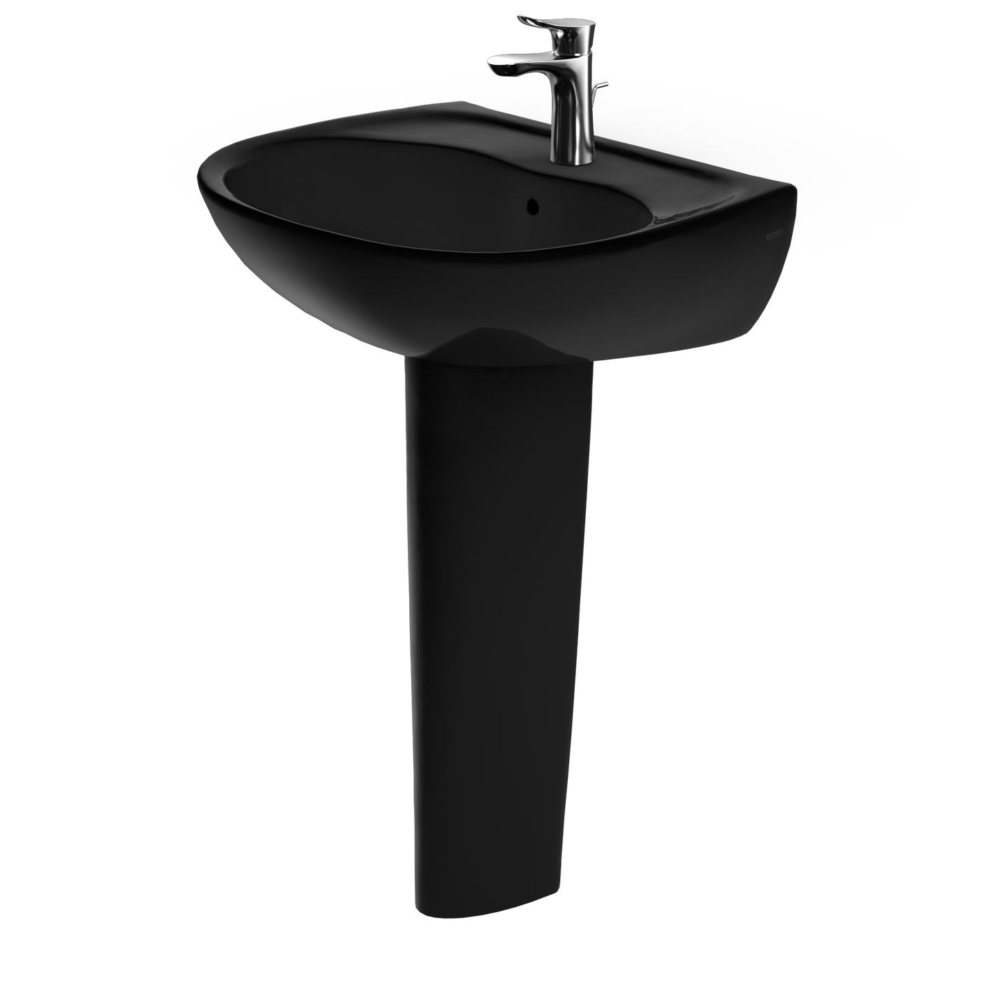 TOTO LPT241#51 Supreme Oval Basin Pedestal Bathroom Sink for Single Hole Faucets , Ebony