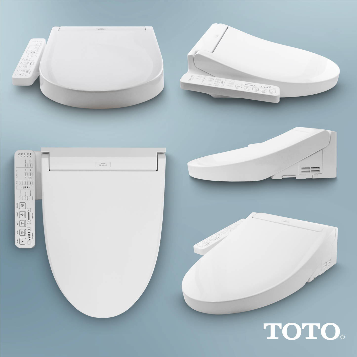 TOTO SW3074T40#01 C2 WASHLET+ Ready Electronic Bidet Toilet Seat with PREMIST and EWATER+ Wand Cleaning , Cotton White