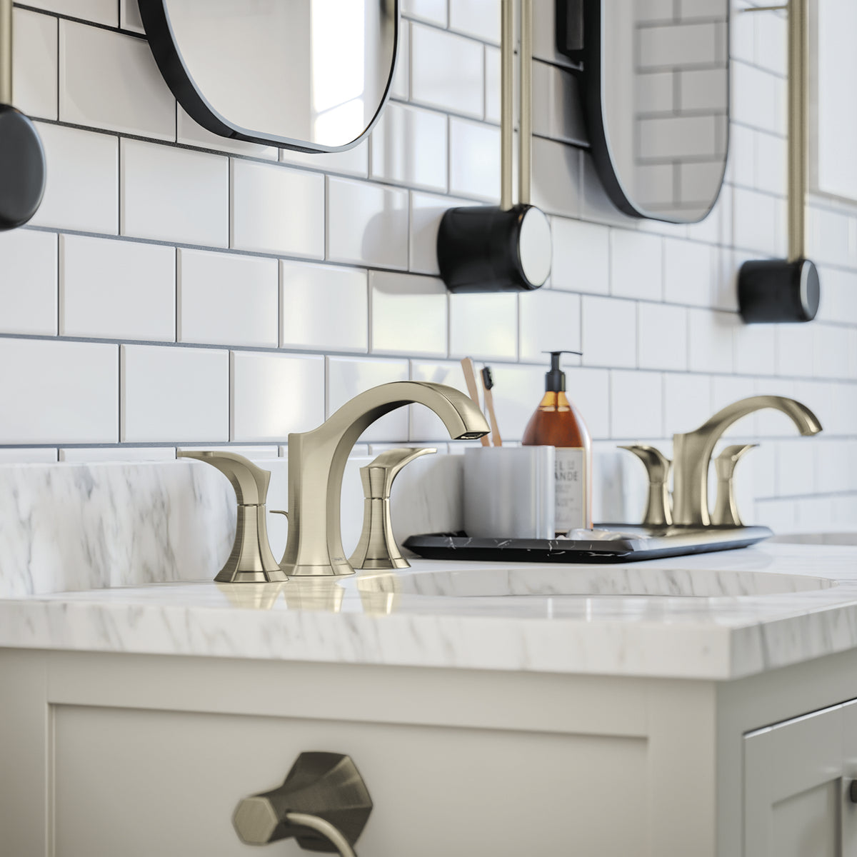 HANSGROHE 04813820 Locarno Widespread Faucet 110 with pop-up drain, 1.2 GPM - Brushed Nickel