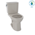 TOTO CST453CUFG#03 Drake Ii 1G Two-Piece Round 1.0 Gpf Universal Height Toilet With Cefiontect - Bone
