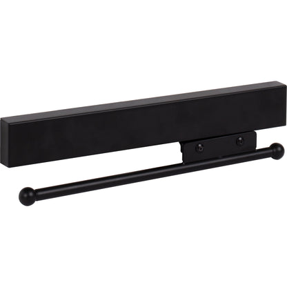 HARDWARE RESOURCES 295W-MB Matte Black 12" Sliding Valet Rod - Matte Black