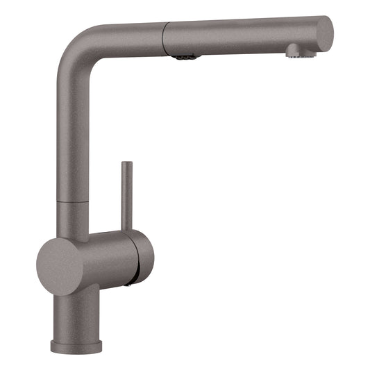 BLANCO 526370 Linus Linus Low Arc Pull-Out Dual-Spray Kitchen Faucet - Metallic Gray in Metallic Gray