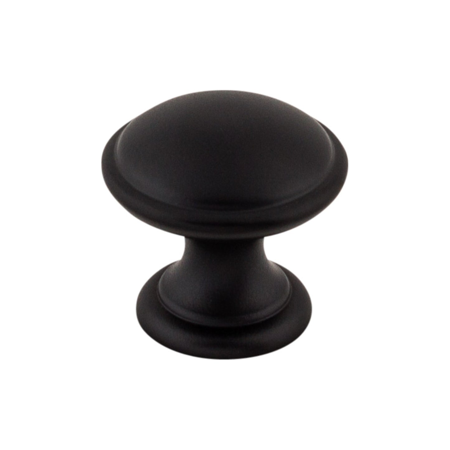 TOP KNOBS M1878 Rounded 1 1/4" Diameter Round Knob - Flat Black