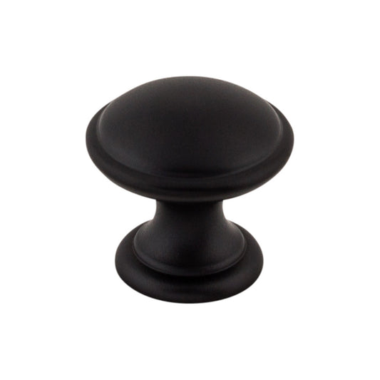 TOP KNOBS M1878 Rounded 1 1/4" Diameter Round Knob - Flat Black