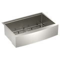 MOEN GS181050BUX Luxe Chef 33" Workstation Undermount Apron Front Single Bowl Sink with Accessories - Stainless