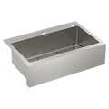 MOEN GS181092B Prep 33"  Steel  Dual Mount Apron Front Single Bowl Sink - Stainless