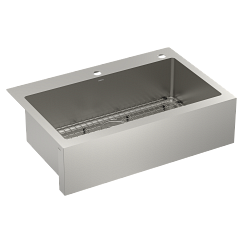 MOEN GS181092B Prep 33"  Steel  Dual Mount Apron Front Single Bowl Sink - Stainless