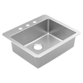 MOEN GS181723B Prep 25"  Steel  Drop-In Single Bowl Sink - Stainless