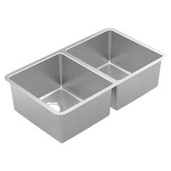 MOEN GS18259B Prep 32" Undermount Double Bowl Sink - Stainless