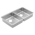 MOEN GS18260B Prep 32" Undermount Double Bowl Sink - Stainless