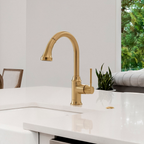 HANSGROHE 04215250 Talis C HighArc Kitchen Faucet, 2-Spray Pull-Down, 1.75 GPM - Brushed Gold Optic